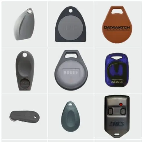 HID Proximity, Indala and iButton key fobs and cards
